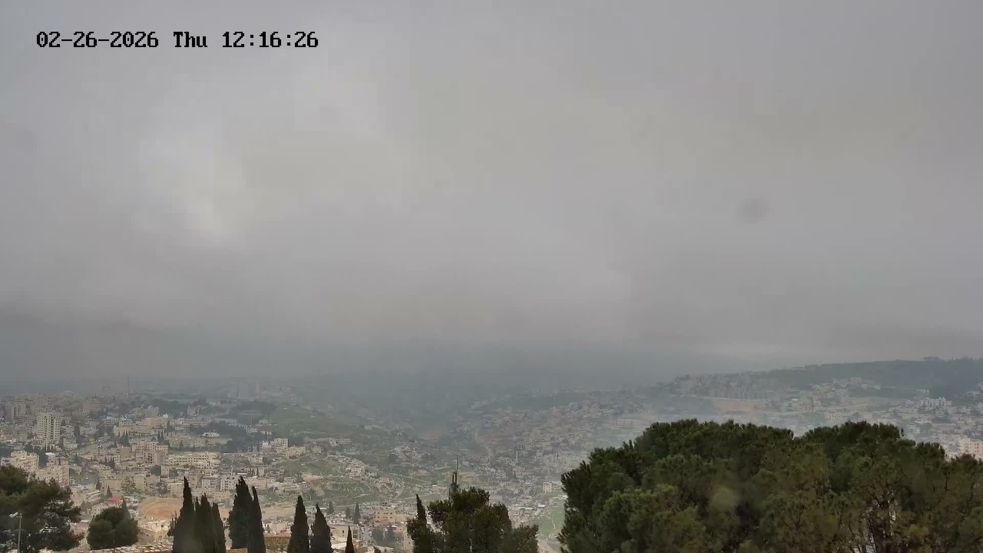 East Quds (Abu Dis/Jabel Mukaber/AlSawahira-AlGharbiyya/Sawahera al-Sharqiya/Jub al-Rum Towns View Towards Midbar Yehuda (Judean Desert) Live Cam - Jabal Batin Elhawa, East Quds, Palestine 