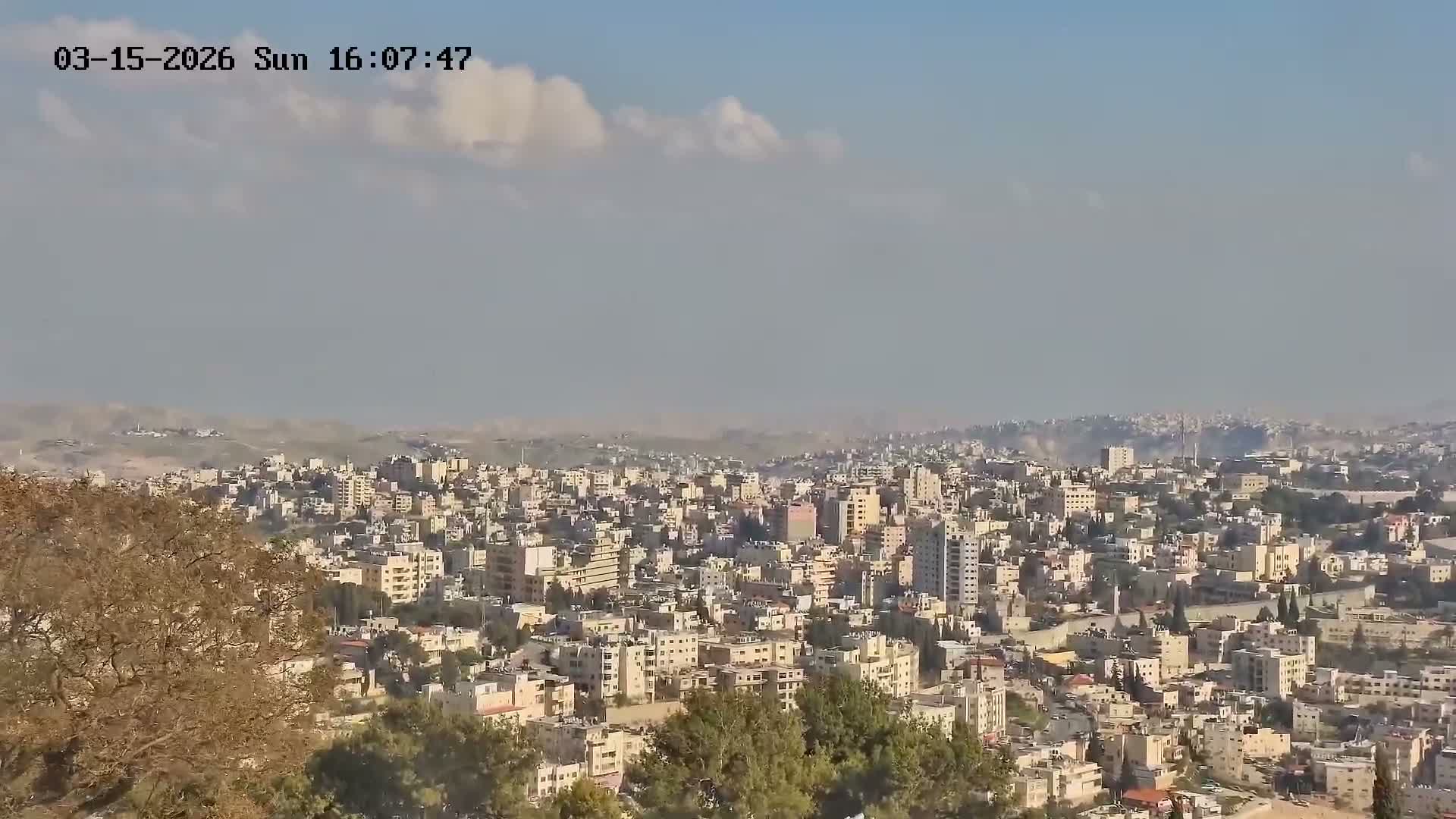 East Quds (Abu Dis/Jabel Mukaber/AlSawahira-AlGharbiyya/Sawahera al-Sharqiya/Jub al-Rum Towns View Towards Midbar Yehuda (Judean Desert) Live Cam - Jabal Batin Elhawa, East Quds, Palestine 