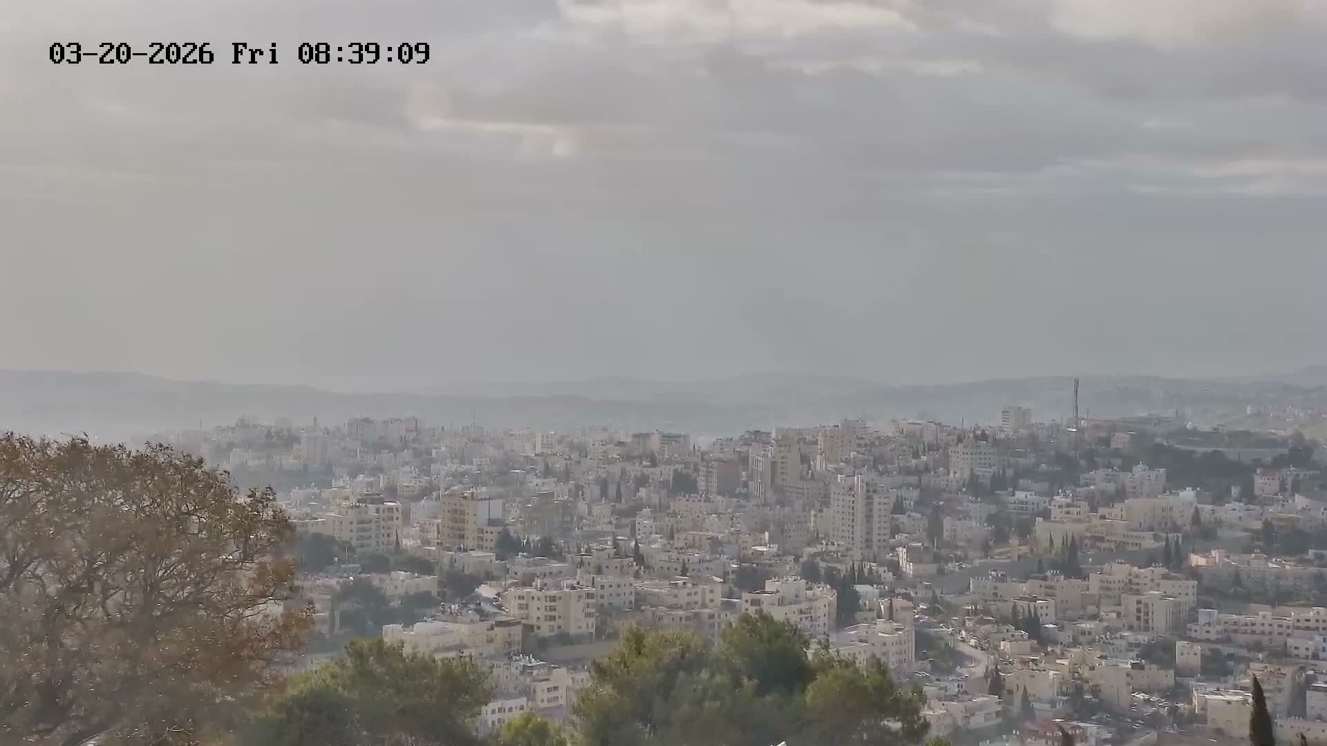 East Quds (Abu Dis/Jabel Mukaber/AlSawahira-AlGharbiyya/Sawahera al-Sharqiya/Jub al-Rum Towns View Towards Midbar Yehuda (Judean Desert) Live Cam - Jabal Batin Elhawa, East Quds, Palestine 