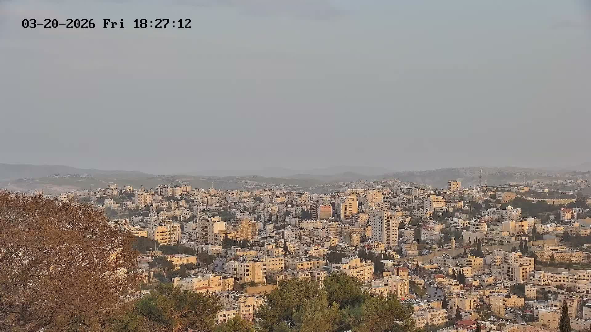 East Quds (Abu Dis/Jabel Mukaber/AlSawahira-AlGharbiyya/Sawahera al-Sharqiya/Jub al-Rum Towns View Towards Midbar Yehuda (Judean Desert) Live Cam - Jabal Batin Elhawa, East Quds, Palestine 