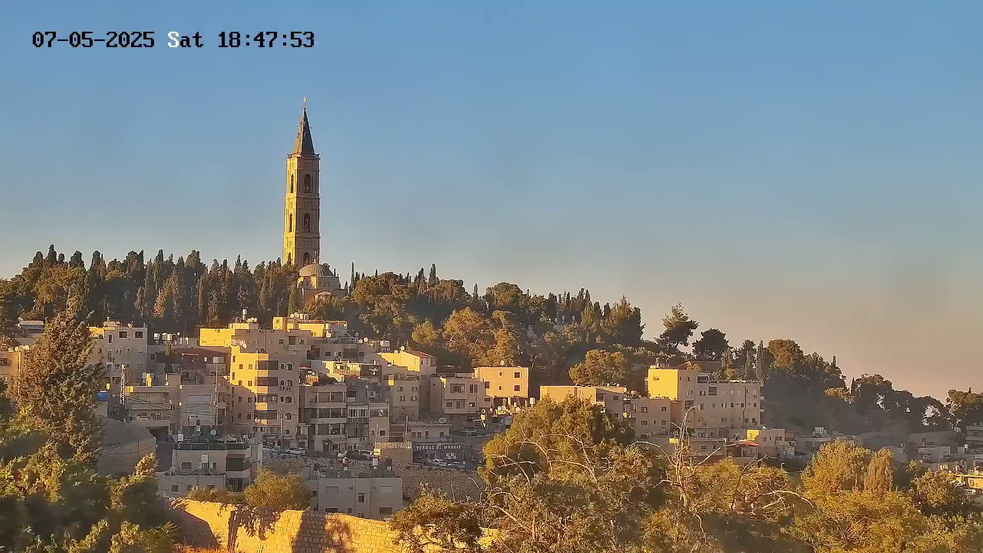 East Quds (East Jerusalem) Mount Olives Summit Live Cam - At-Tur, East Quds (East Jerusalem), Palestine