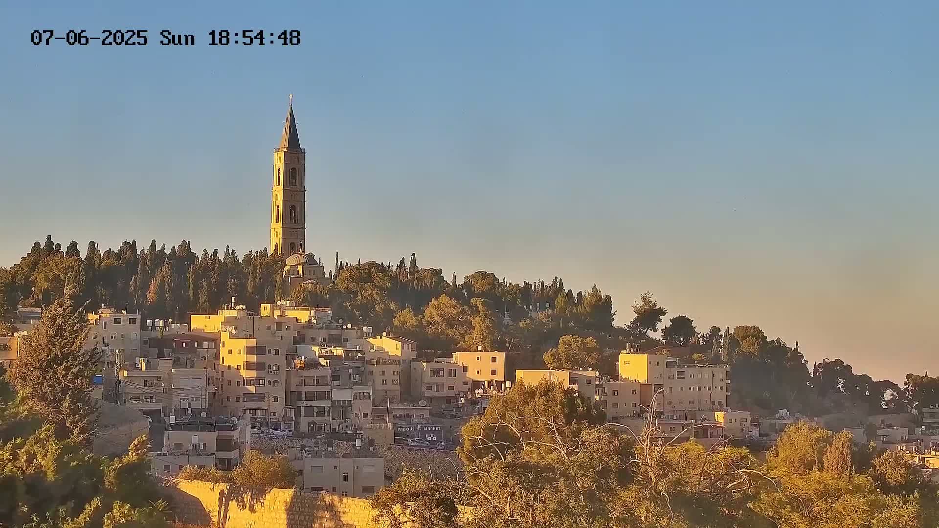 East Quds (East Jerusalem) Mount Olives Summit Live Cam - At-Tur, East Quds (East Jerusalem), Palestine