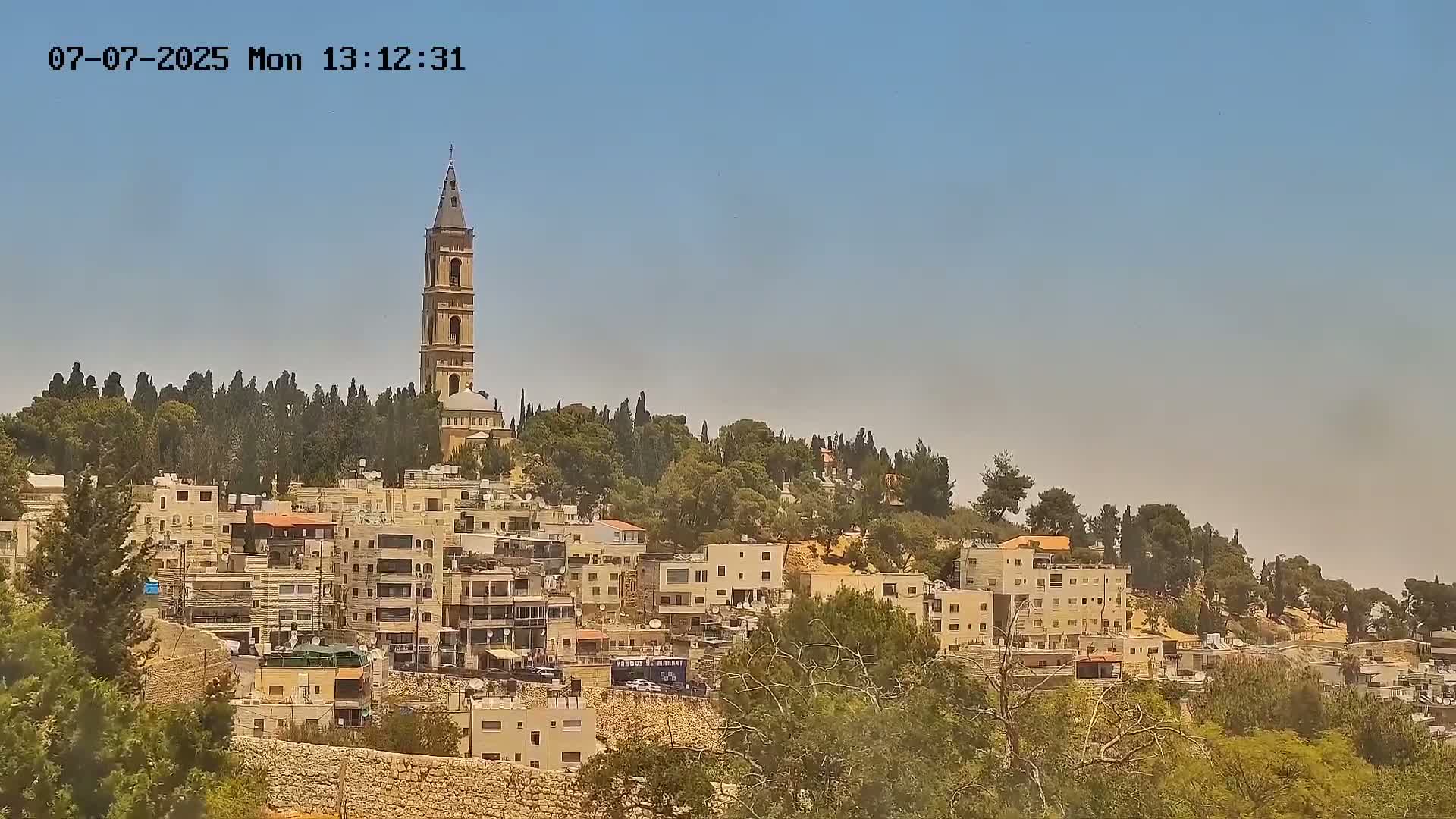East Quds (East Jerusalem) Mount Olives Summit Live Cam - At-Tur, East Quds (East Jerusalem), Palestine