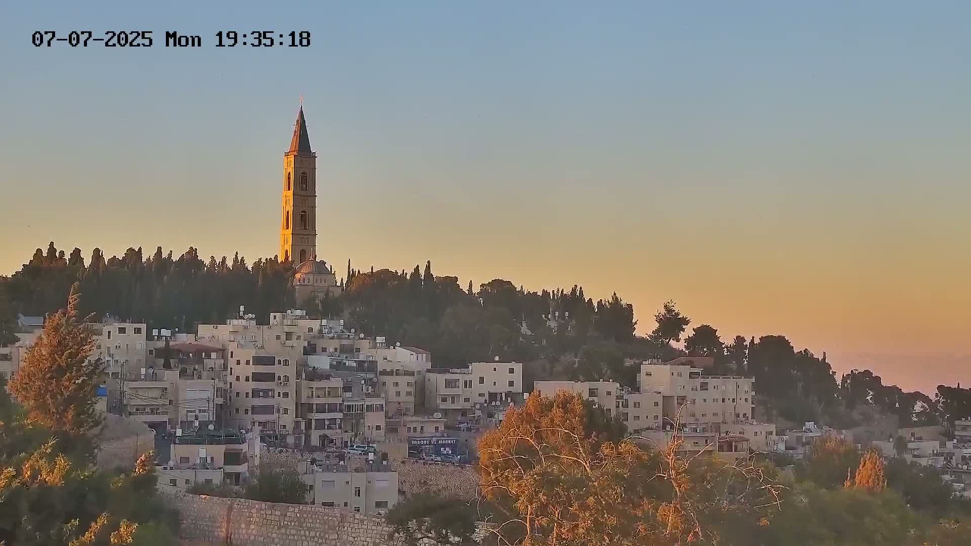 East Quds (East Jerusalem) Mount Olives Summit Live Cam - At-Tur, East Quds (East Jerusalem), Palestine