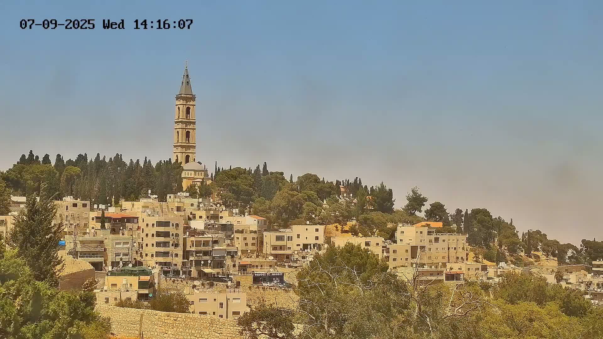 East Quds (East Jerusalem) Mount Olives Summit Live Cam - At-Tur, East Quds (East Jerusalem), Palestine