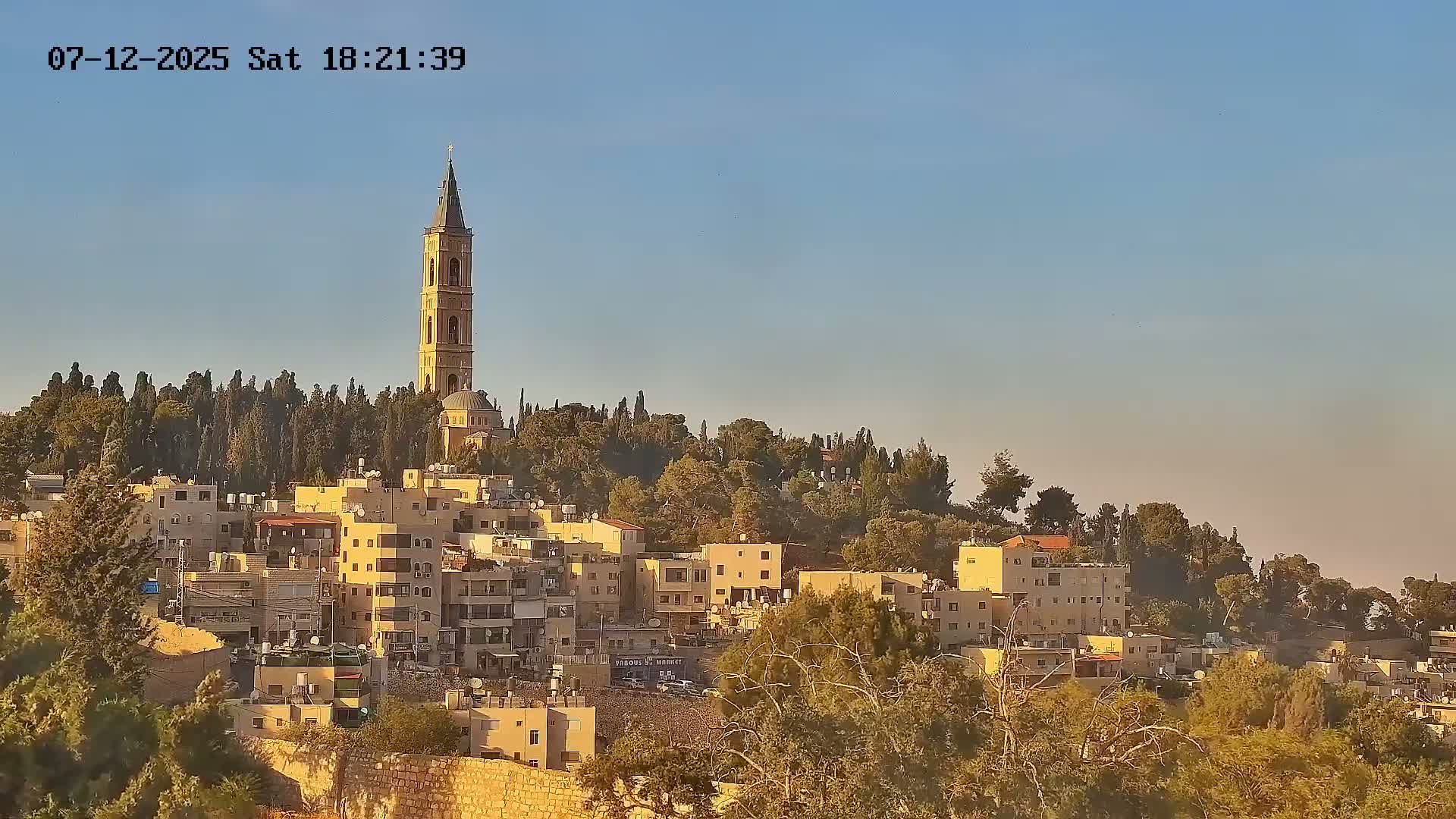 East Quds (East Jerusalem) Mount Olives Summit Live Cam - At-Tur, East Quds (East Jerusalem), Palestine
