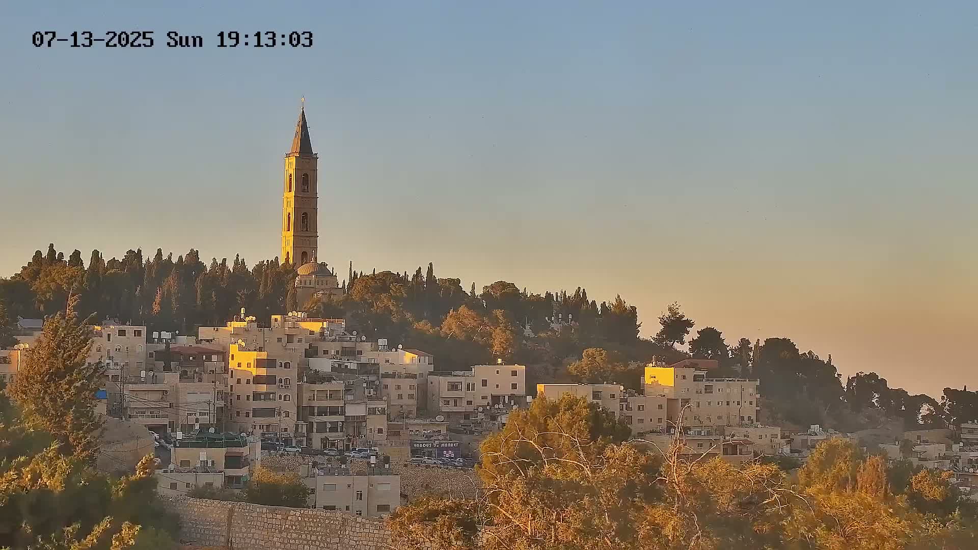East Quds (East Jerusalem) Mount Olives Summit Live Cam - At-Tur, East Quds (East Jerusalem), Palestine