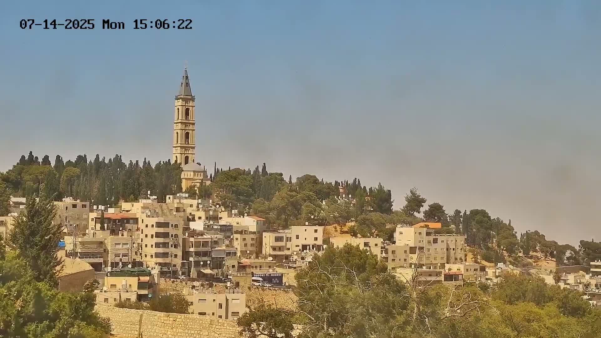 East Quds (East Jerusalem) Mount Olives Summit Live Cam - At-Tur, East Quds (East Jerusalem), Palestine