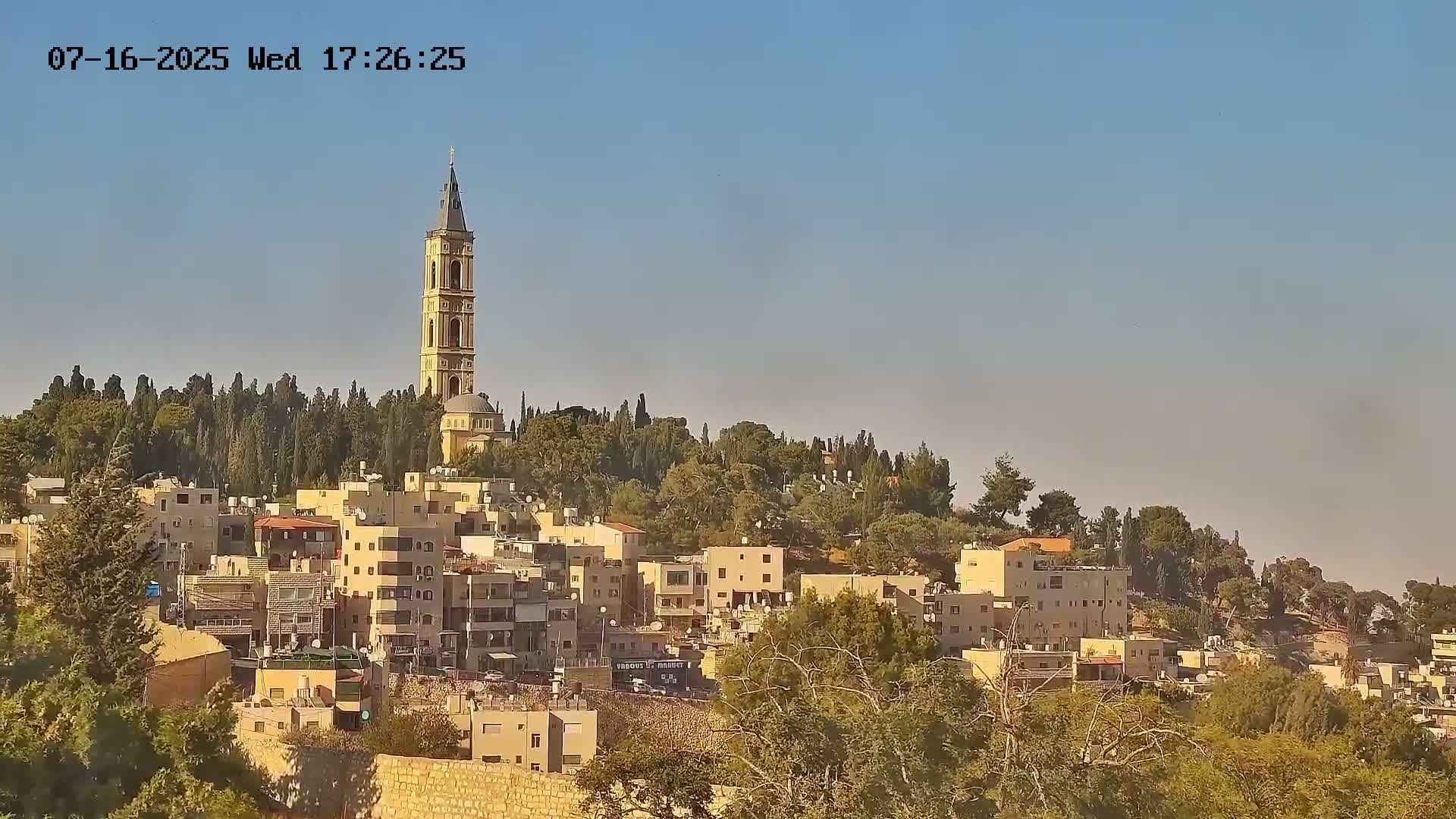 East Quds (East Jerusalem) Mount Olives Summit Live Cam - At-Tur, East Quds (East Jerusalem), Palestine
