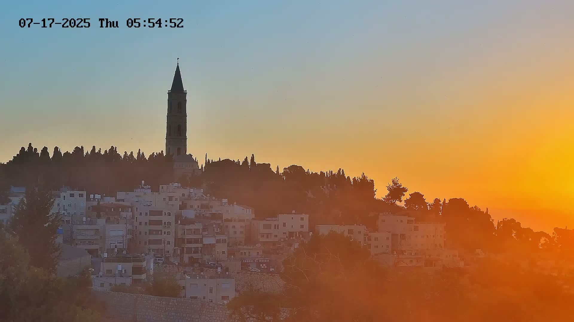 East Quds (East Jerusalem) Mount Olives Summit Live Cam - At-Tur, East Quds (East Jerusalem), Palestine