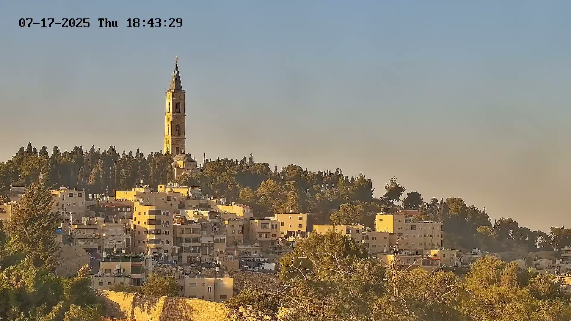 East Quds (East Jerusalem) Mount Olives Summit Live Cam - At-Tur, East Quds (East Jerusalem), Palestine