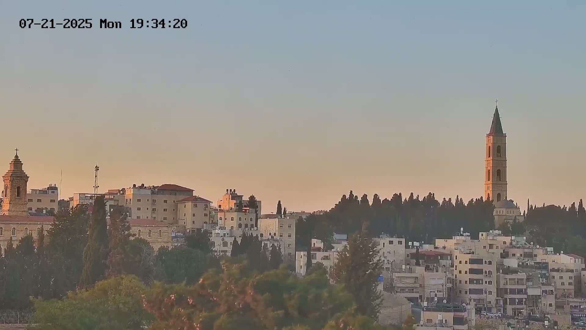 East Quds (East Jerusalem) Mount Olives Summit Live Cam - At-Tur, East Quds (East Jerusalem), Palestine