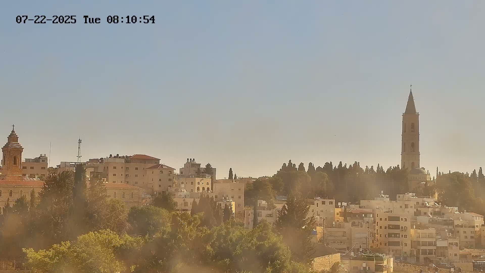 East Quds (East Jerusalem) Mount Olives Summit Live Cam - At-Tur, East Quds (East Jerusalem), Palestine