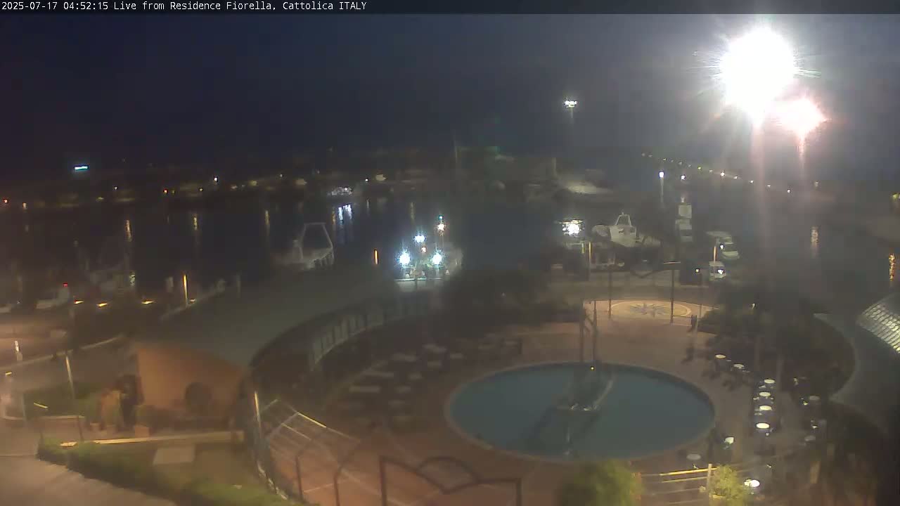 Cattolica Piazza del Porto Square & Yatch Club Marina of Cattolica Live Cam - Rimini, Emilia-Romagna, Italy 