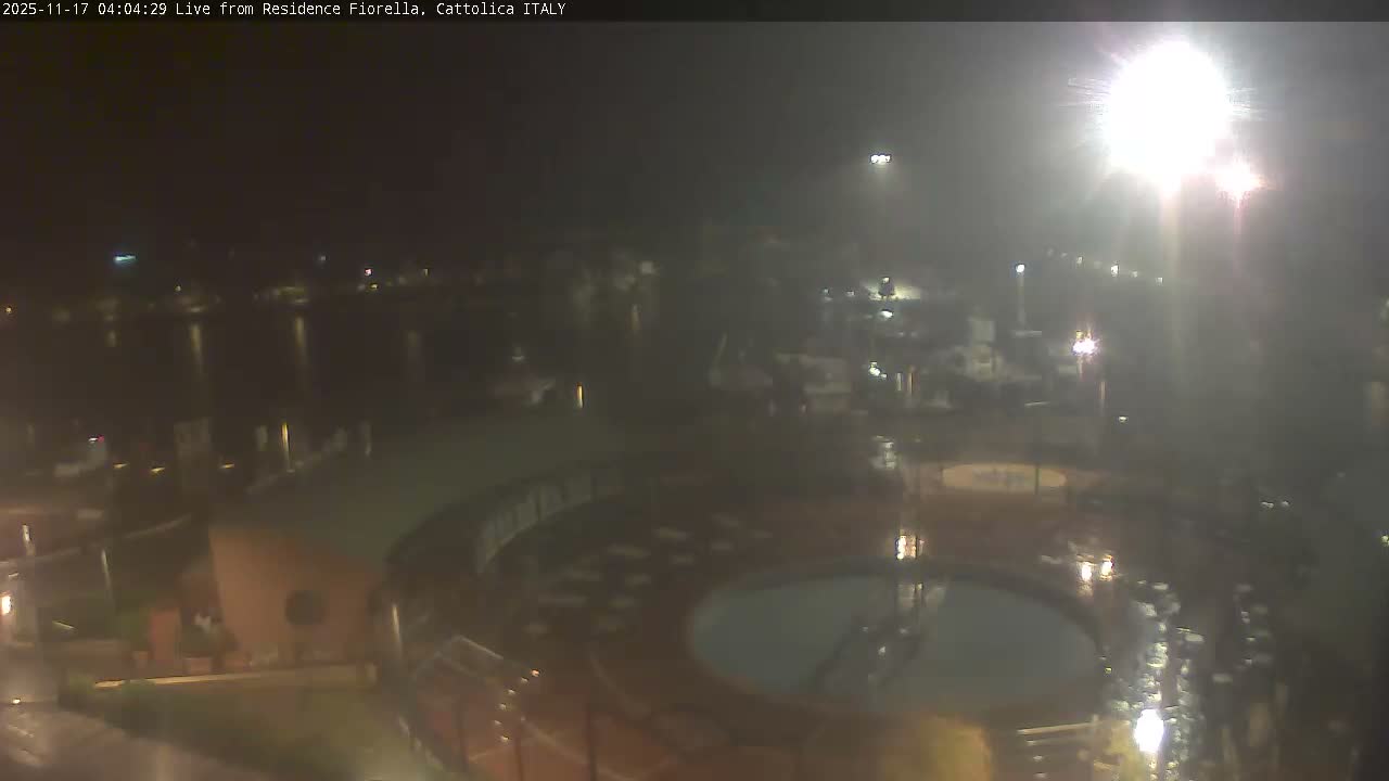 Cattolica Piazza del Porto Square & Yatch Club Marina of Cattolica Live Cam - Rimini, Emilia-Romagna, Italy 