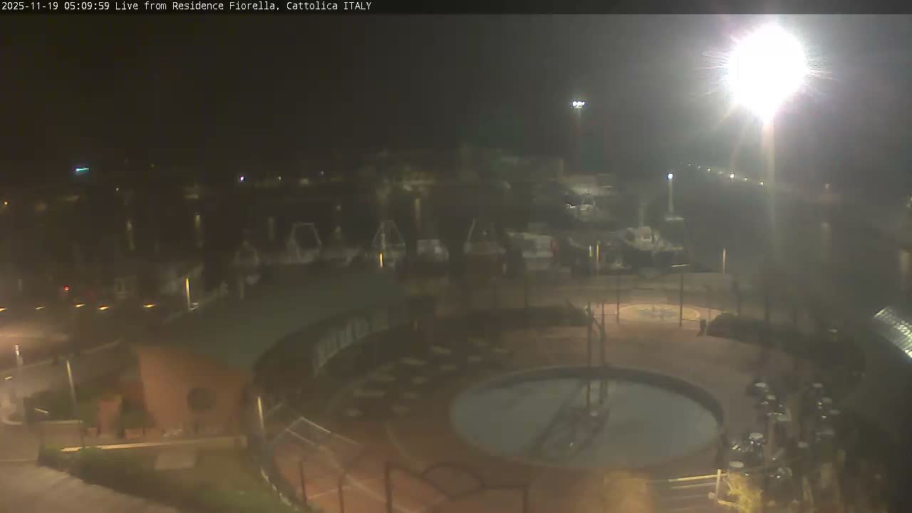 Cattolica Piazza del Porto Square & Yatch Club Marina of Cattolica Live Cam - Rimini, Emilia-Romagna, Italy 
