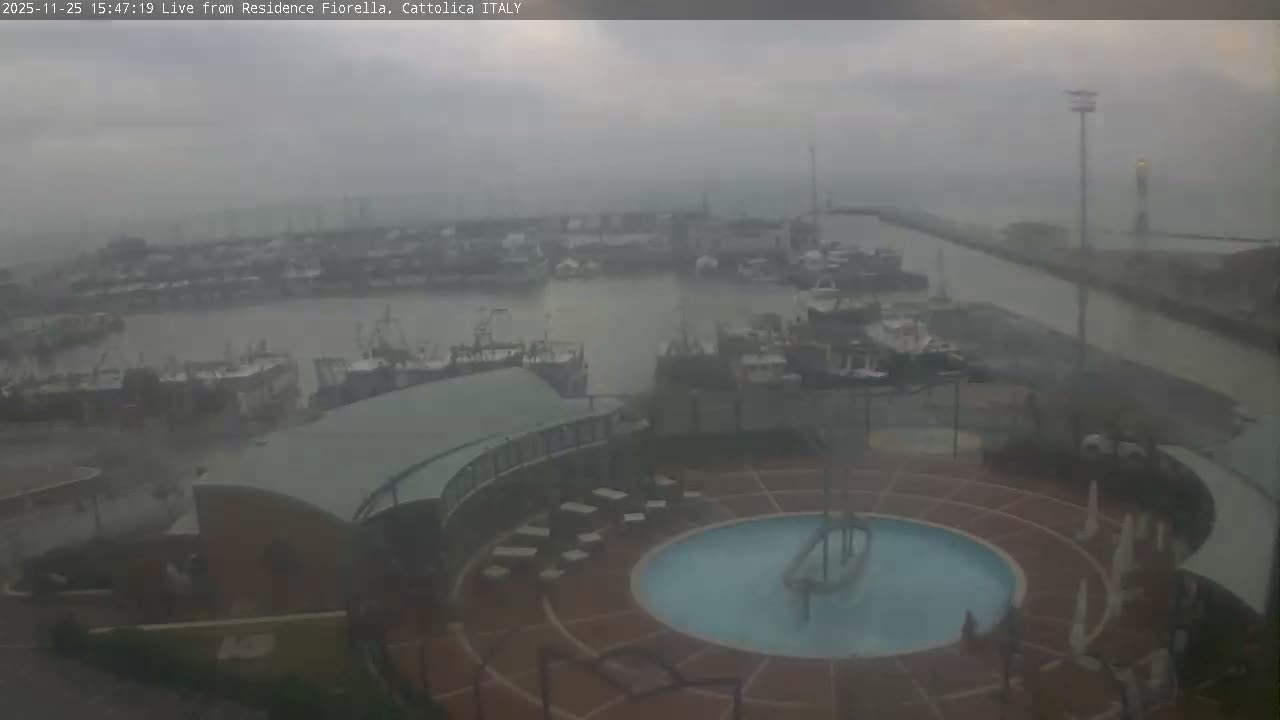 Cattolica Piazza del Porto Square & Yatch Club Marina of Cattolica Live Cam - Rimini, Emilia-Romagna, Italy 