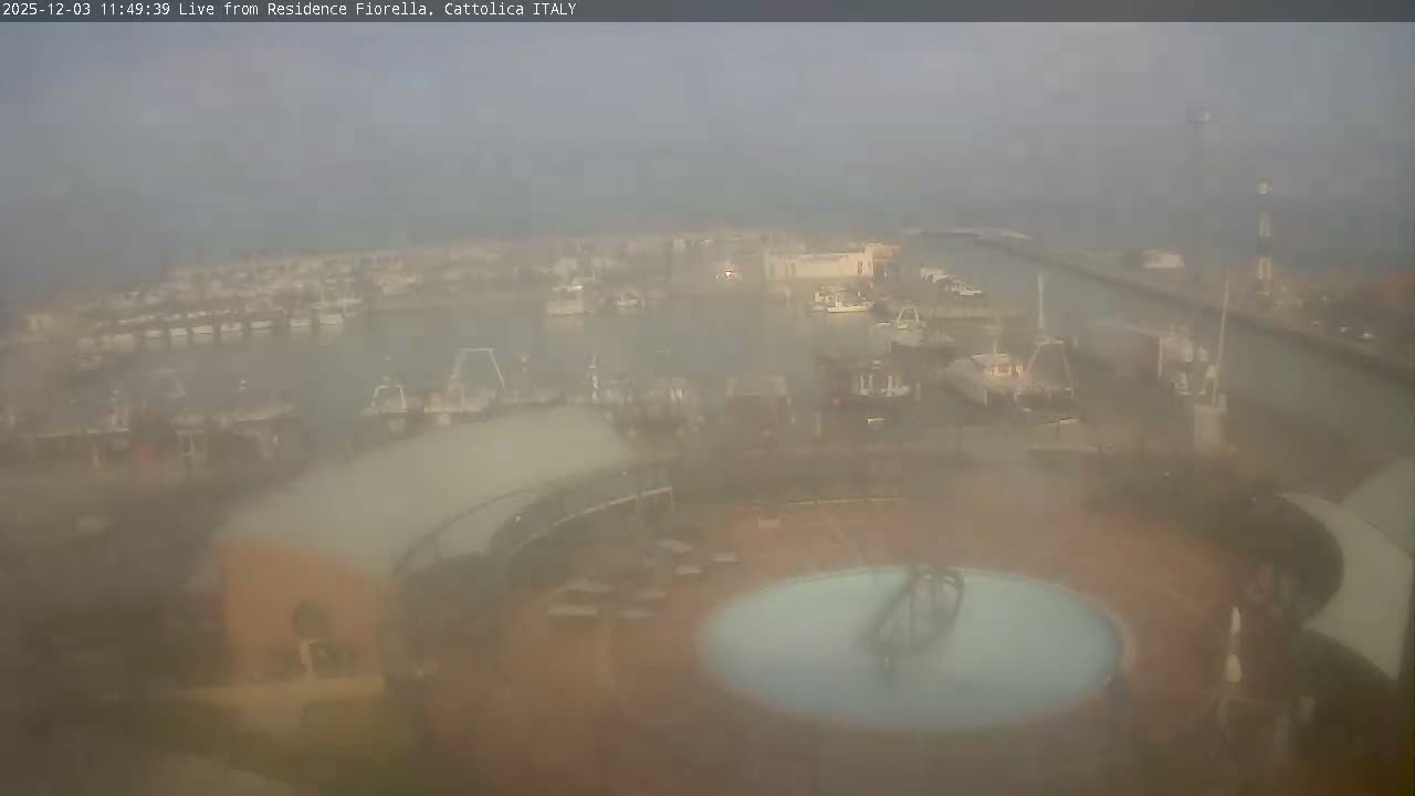 Cattolica Piazza del Porto Square & Yatch Club Marina of Cattolica Live Cam - Rimini, Emilia-Romagna, Italy 