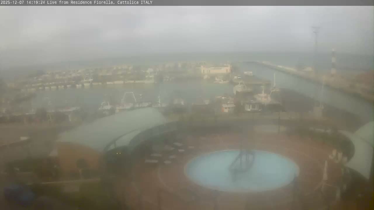 Cattolica Piazza del Porto Square & Yatch Club Marina of Cattolica Live Cam - Rimini, Emilia-Romagna, Italy 