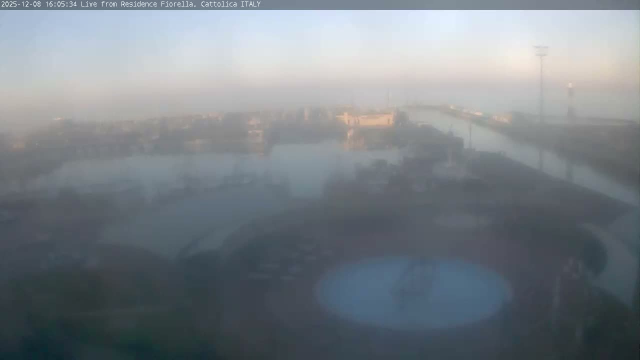 Cattolica Piazza del Porto Square & Yatch Club Marina of Cattolica Live Cam - Rimini, Emilia-Romagna, Italy 