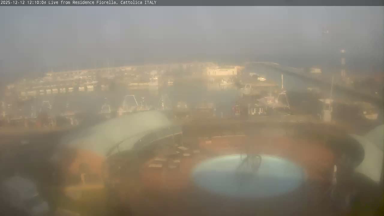 Cattolica Piazza del Porto Square & Yatch Club Marina of Cattolica Live Cam - Rimini, Emilia-Romagna, Italy 