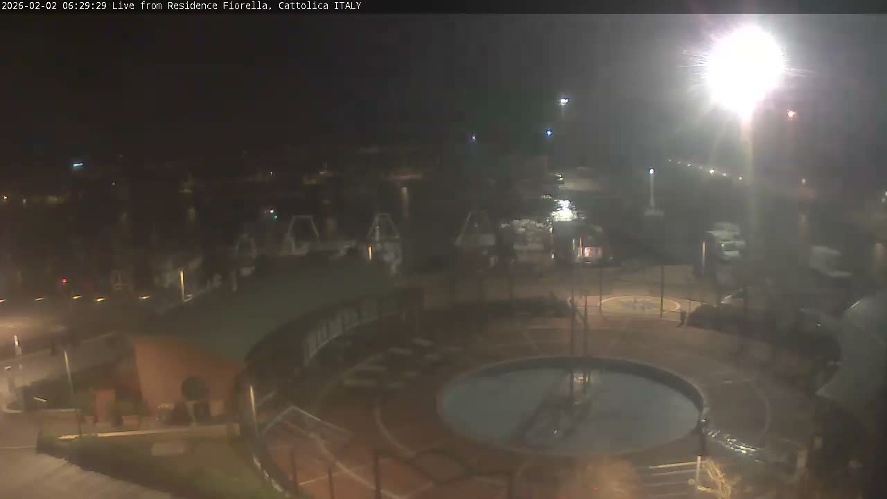 Cattolica Piazza del Porto Square & Yatch Club Marina of Cattolica Live Cam - Rimini, Emilia-Romagna, Italy 