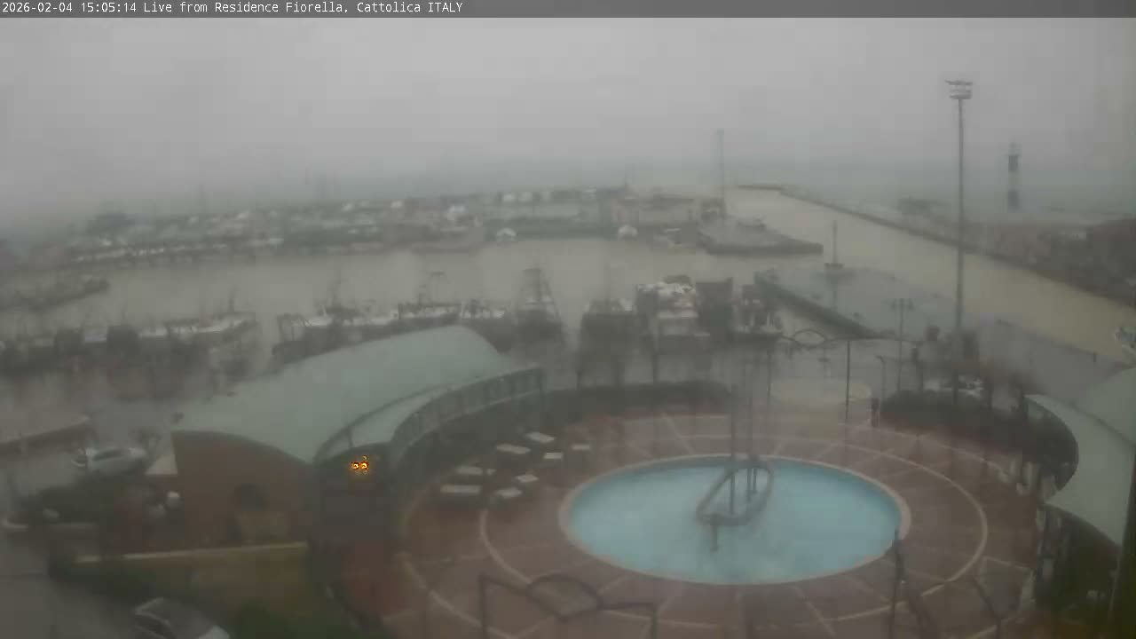 Cattolica Piazza del Porto Square & Yatch Club Marina of Cattolica Live Cam - Rimini, Emilia-Romagna, Italy 
