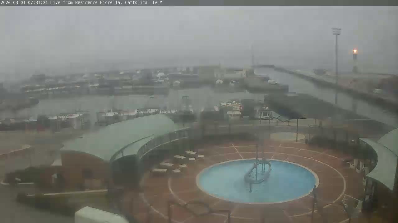 Cattolica Piazza del Porto Square & Yatch Club Marina of Cattolica Live Cam - Rimini, Emilia-Romagna, Italy 