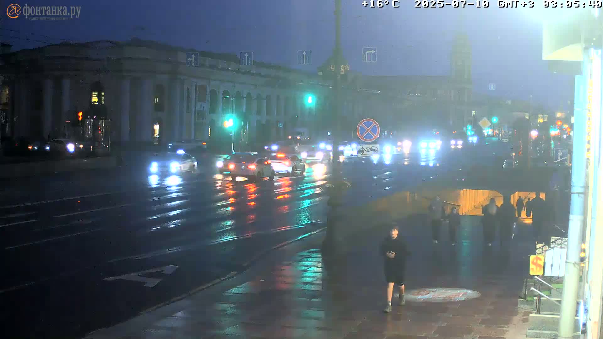 St. Petersburg, Nevskiy Avenue Live Cam - Dvortsovy, Tsentralny, Saint Petersburg, Northwestern (Severo-Zapadnyy), Russia