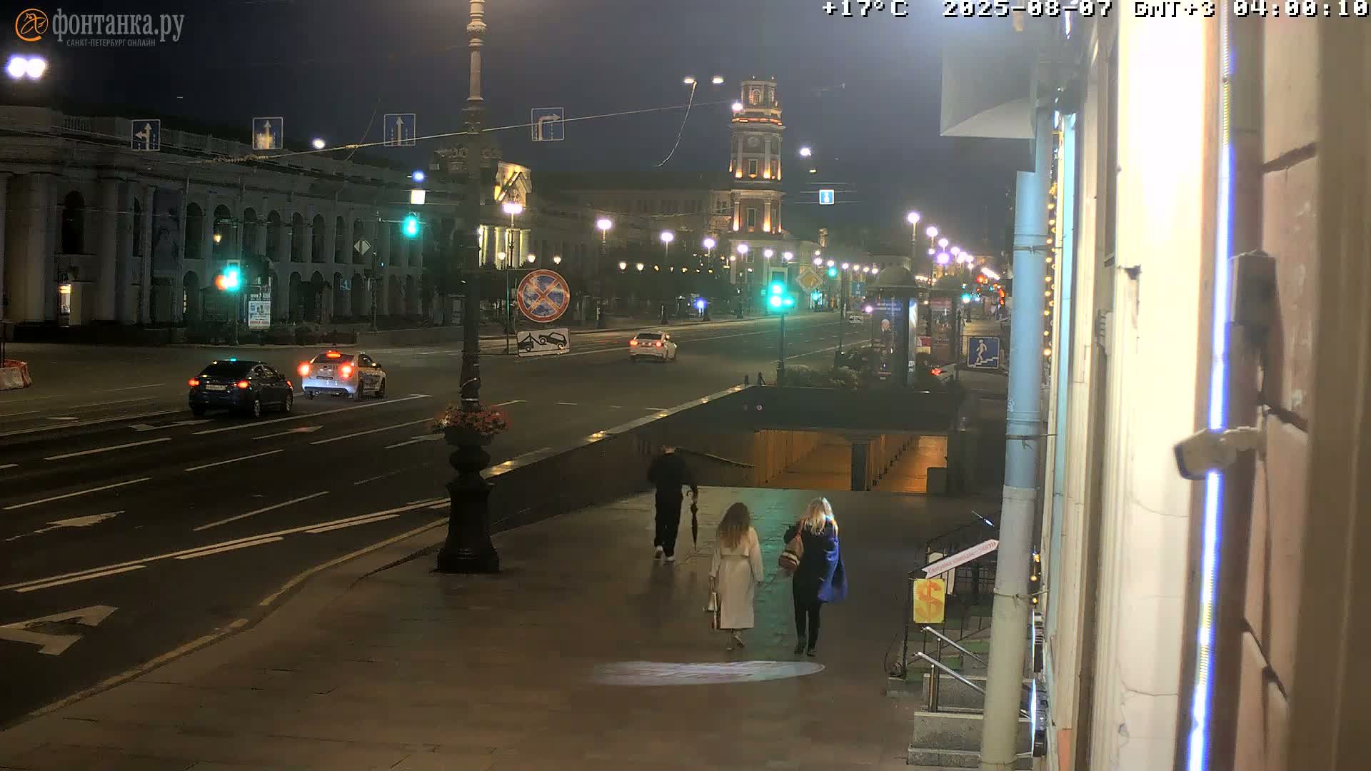 St. Petersburg, Nevskiy Avenue Live Cam - Dvortsovy, Tsentralny, Saint Petersburg, Northwestern (Severo-Zapadnyy), Russia