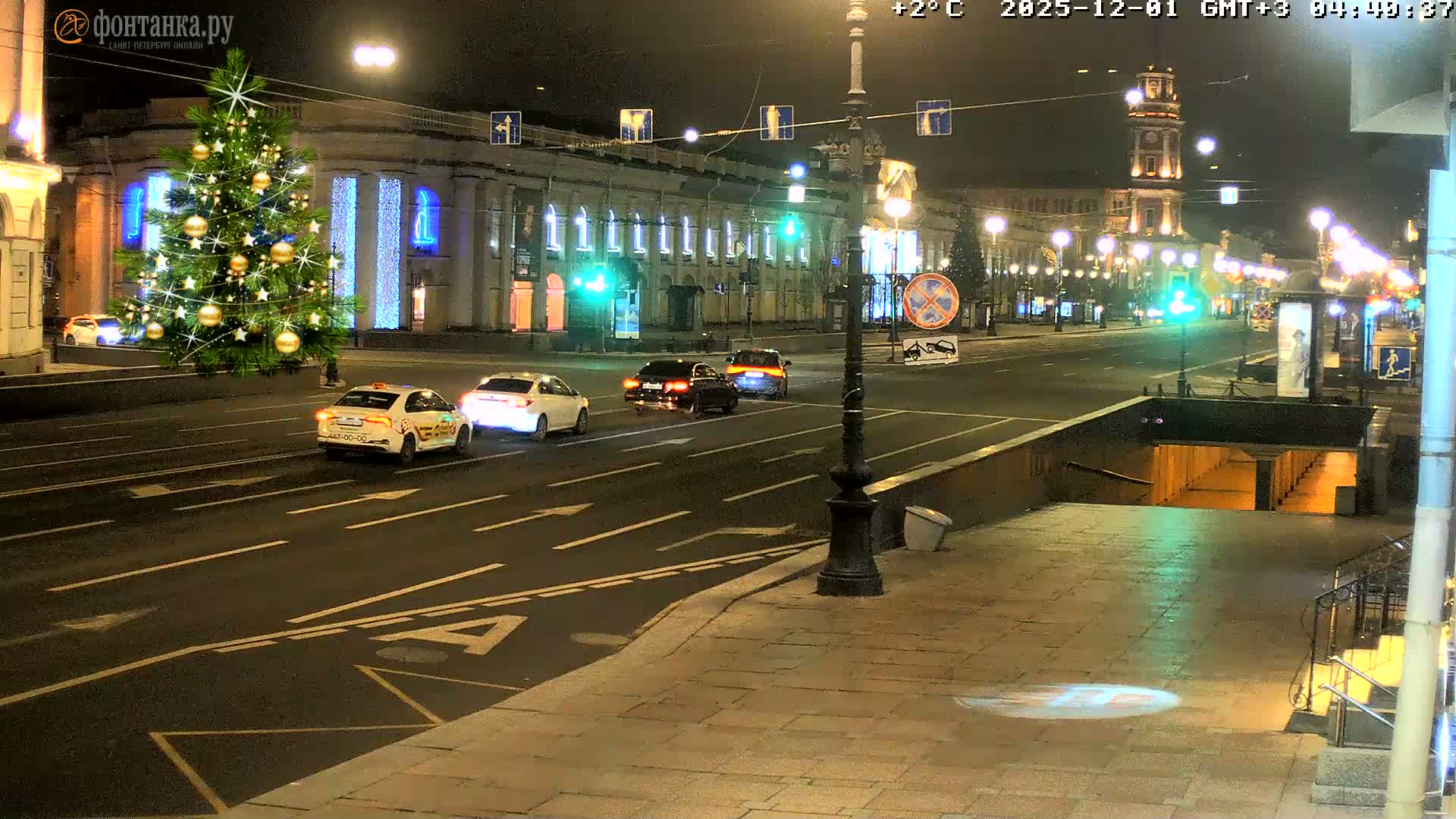 St. Petersburg, Nevskiy Avenue Live Cam - Dvortsovy, Tsentralny, Saint Petersburg, Northwestern (Severo-Zapadnyy), Russia
