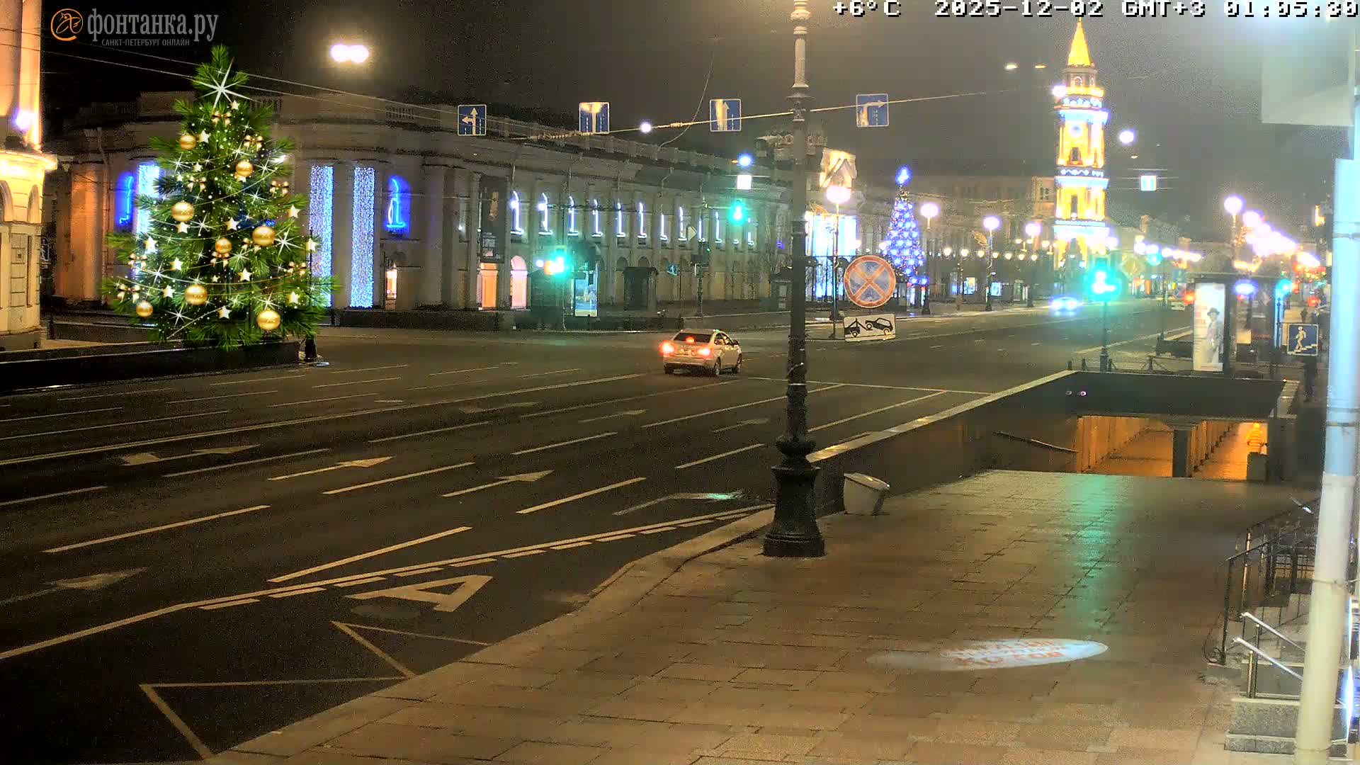 St. Petersburg, Nevskiy Avenue Live Cam - Dvortsovy, Tsentralny, Saint Petersburg, Northwestern (Severo-Zapadnyy), Russia