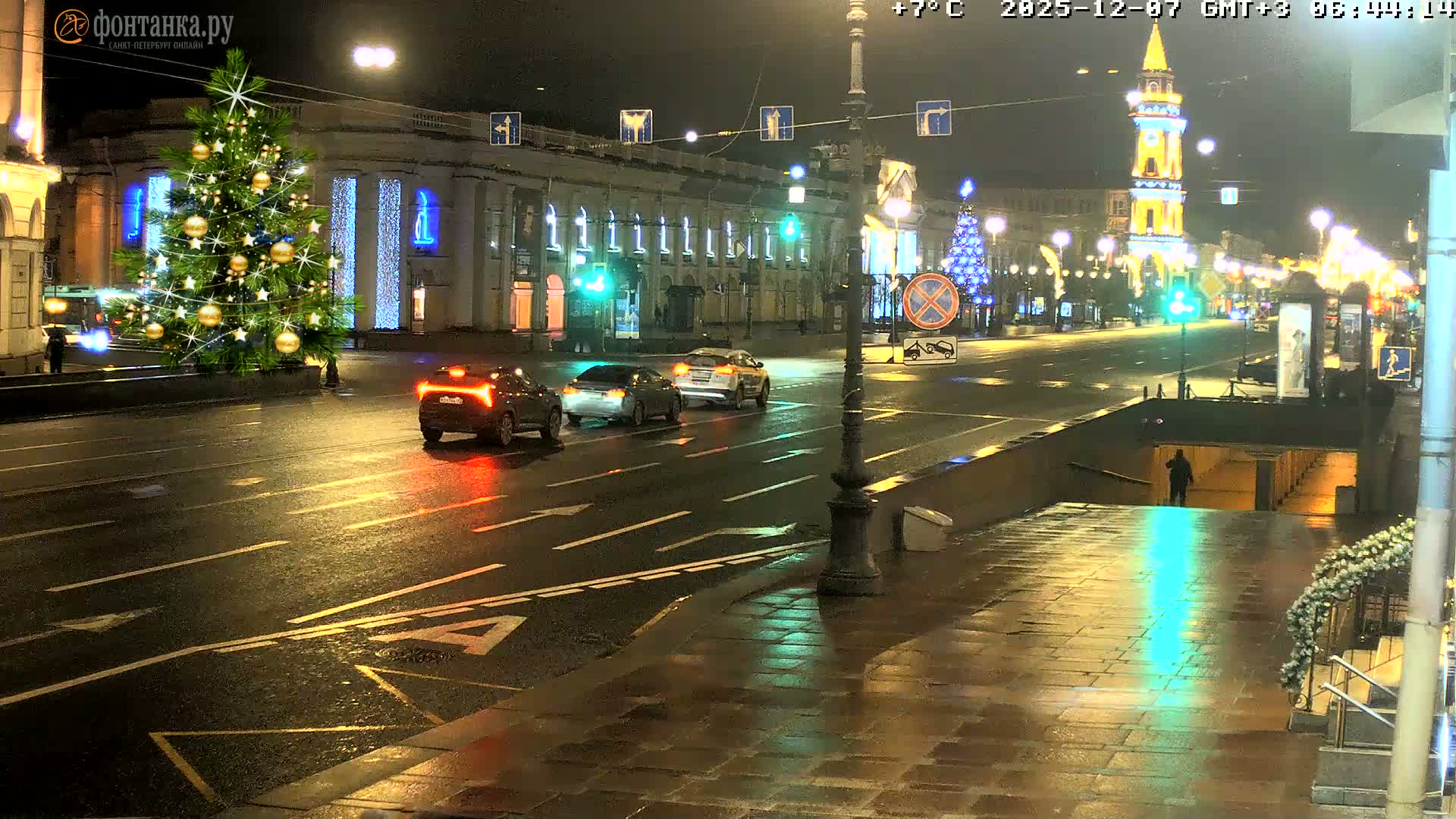 St. Petersburg, Nevskiy Avenue Live Cam - Dvortsovy, Tsentralny, Saint Petersburg, Northwestern (Severo-Zapadnyy), Russia