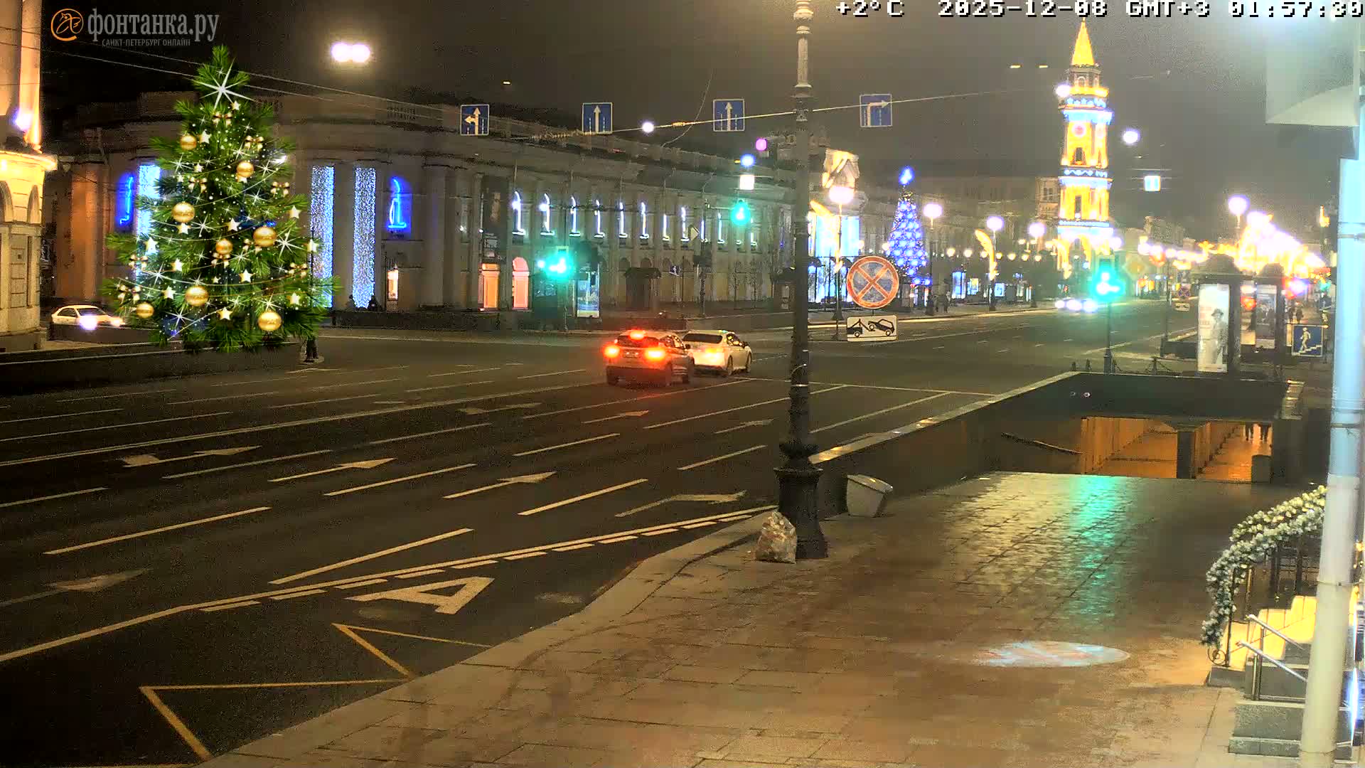 St. Petersburg, Nevskiy Avenue Live Cam - Dvortsovy, Tsentralny, Saint Petersburg, Northwestern (Severo-Zapadnyy), Russia
