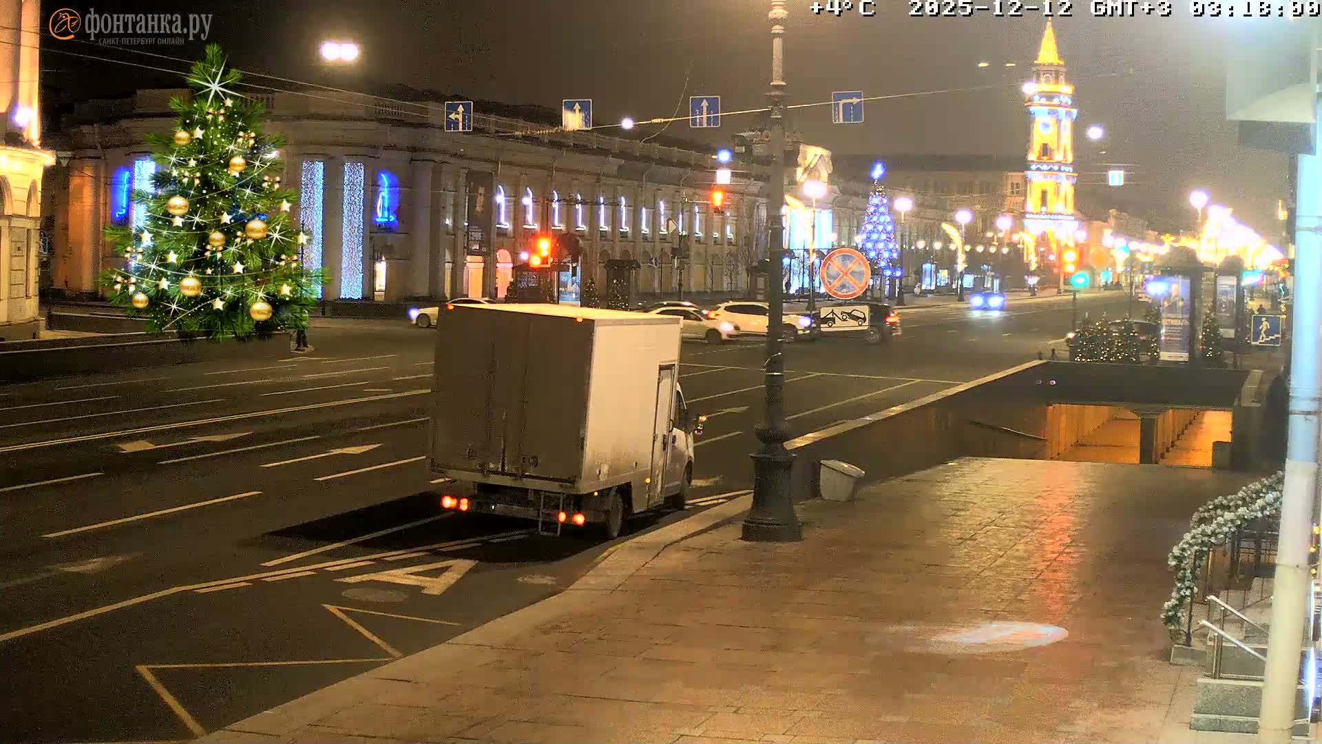 St. Petersburg, Nevskiy Avenue Live Cam - Dvortsovy, Tsentralny, Saint Petersburg, Northwestern (Severo-Zapadnyy), Russia