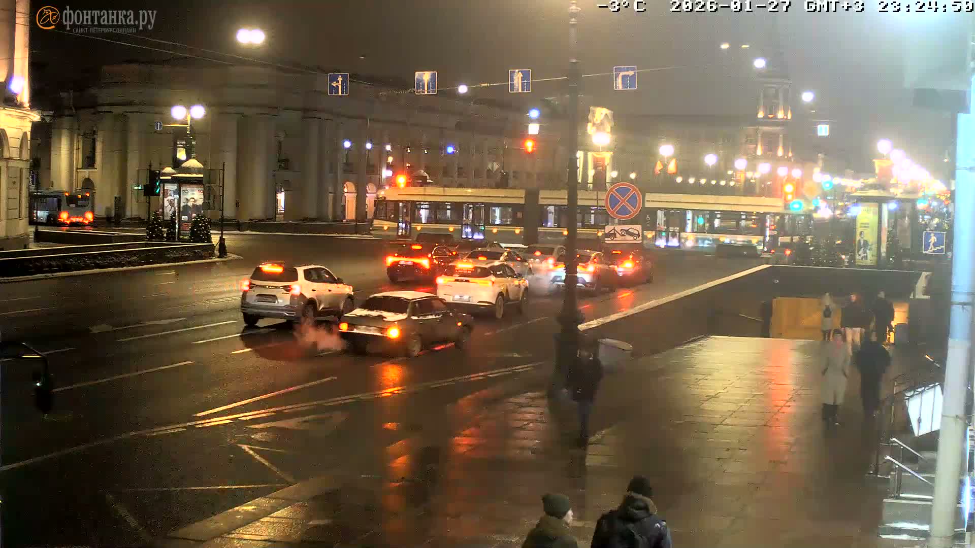 St. Petersburg, Nevskiy Avenue Live Cam - Dvortsovy, Tsentralny, Saint Petersburg, Northwestern (Severo-Zapadnyy), Russia