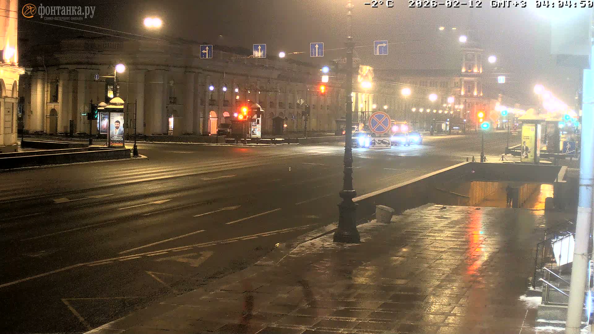 St. Petersburg, Nevskiy Avenue Live Cam - Dvortsovy, Tsentralny, Saint Petersburg, Northwestern (Severo-Zapadnyy), Russia