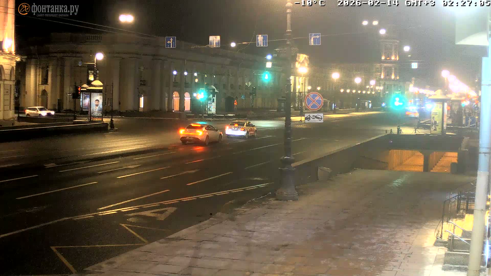 St. Petersburg, Nevskiy Avenue Live Cam - Dvortsovy, Tsentralny, Saint Petersburg, Northwestern (Severo-Zapadnyy), Russia