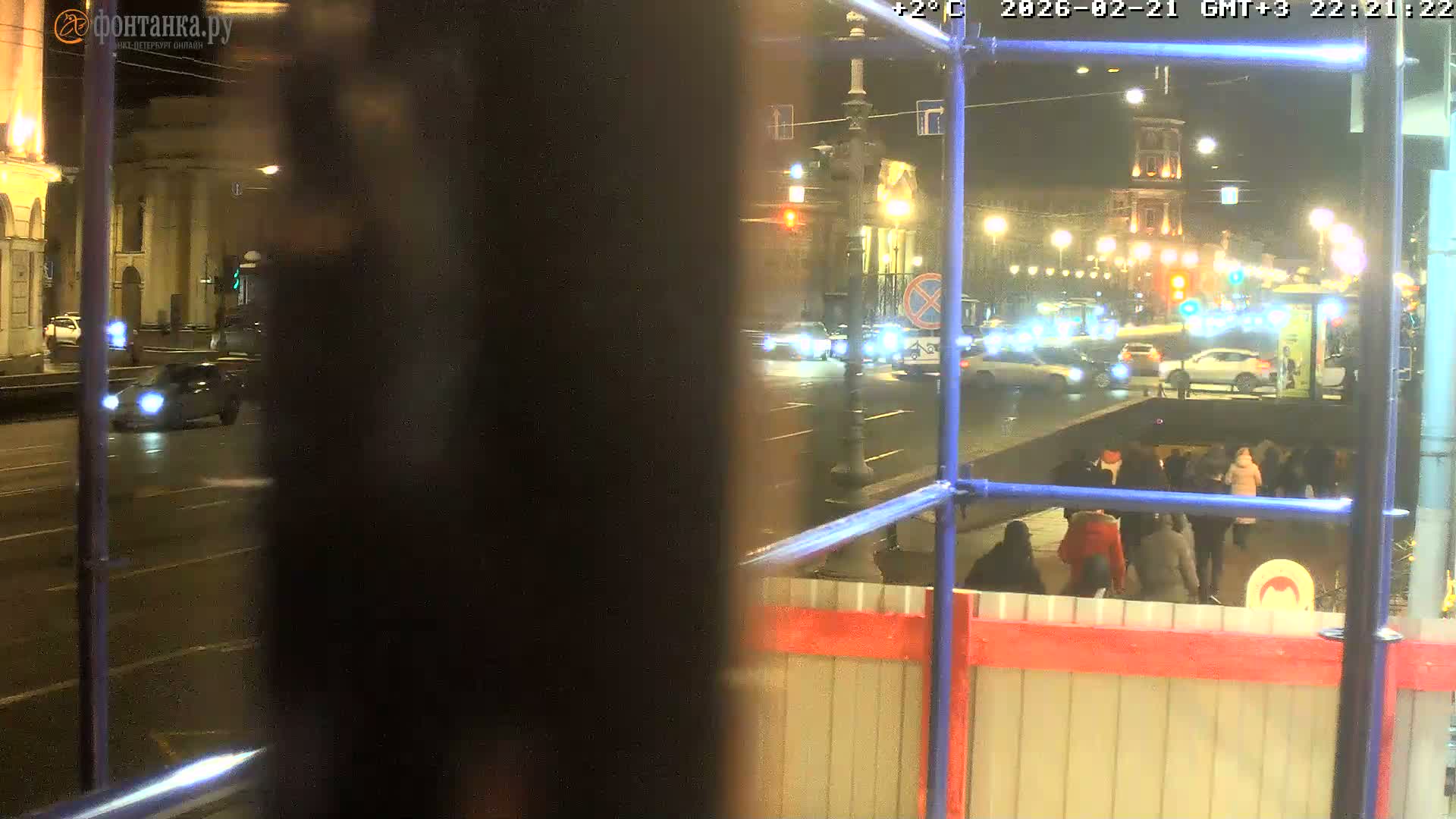 St. Petersburg, Nevskiy Avenue Live Cam - Dvortsovy, Tsentralny, Saint Petersburg, Northwestern (Severo-Zapadnyy), Russia