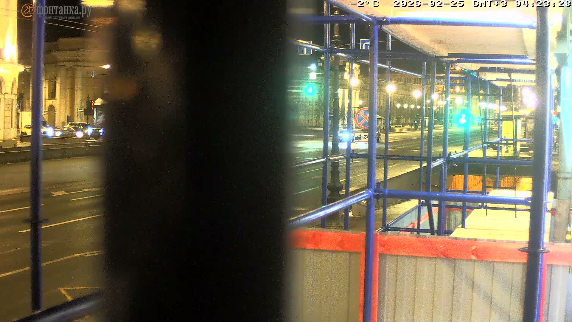 St. Petersburg, Nevskiy Avenue Live Cam - Dvortsovy, Tsentralny, Saint Petersburg, Northwestern (Severo-Zapadnyy), Russia