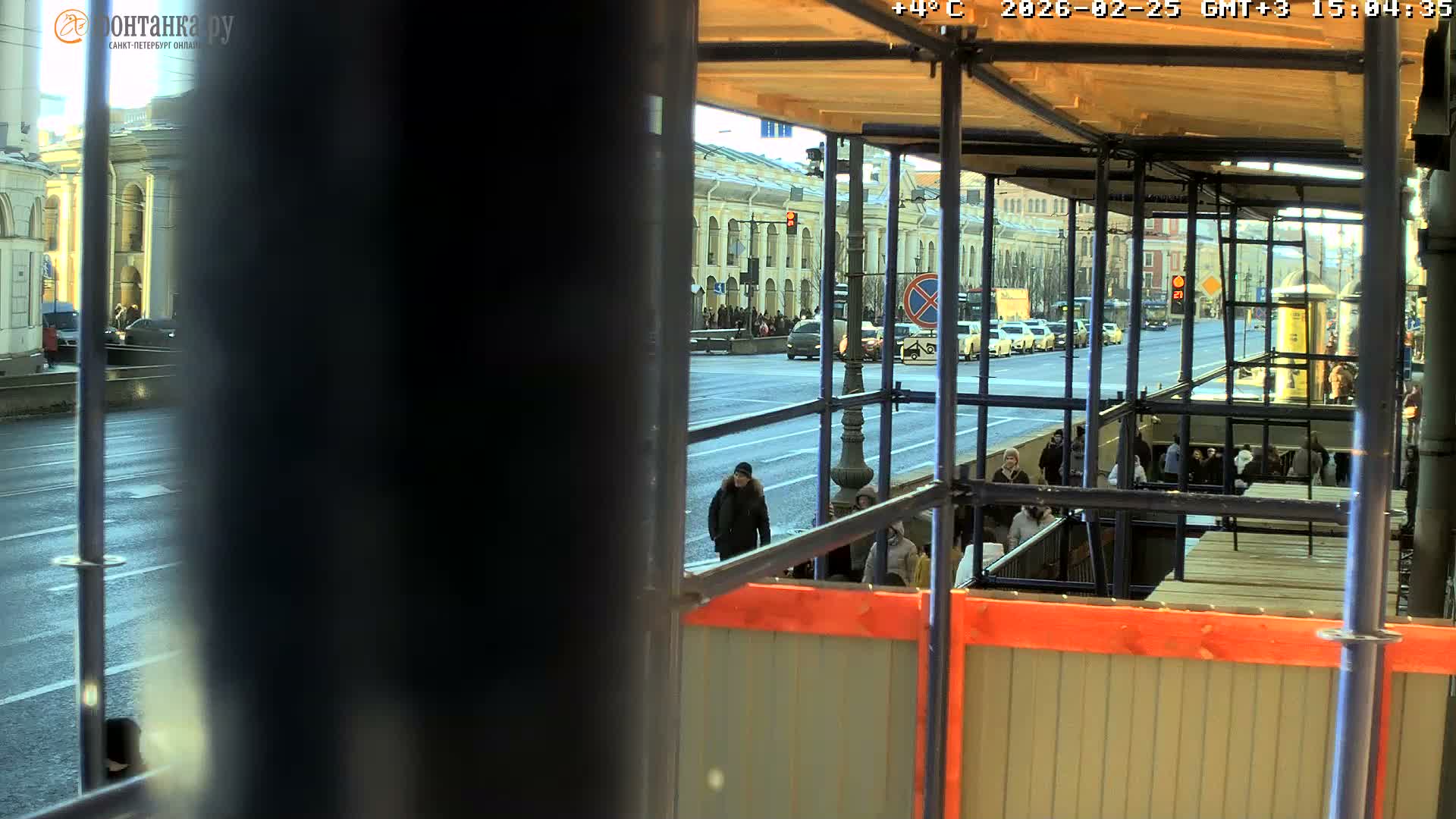 St. Petersburg, Nevskiy Avenue Live Cam - Dvortsovy, Tsentralny, Saint Petersburg, Northwestern (Severo-Zapadnyy), Russia