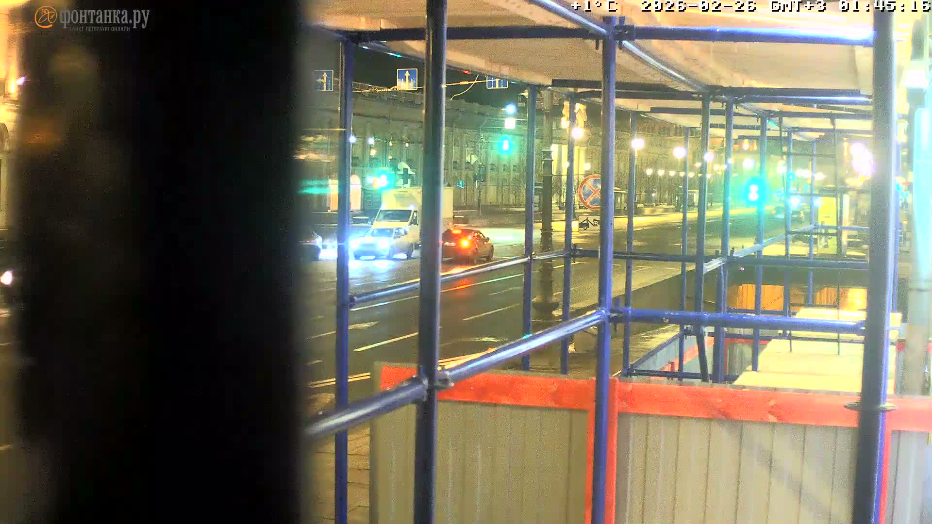 St. Petersburg, Nevskiy Avenue Live Cam - Dvortsovy, Tsentralny, Saint Petersburg, Northwestern (Severo-Zapadnyy), Russia