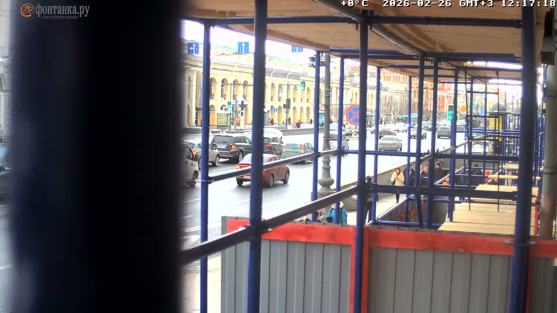 St. Petersburg, Nevskiy Avenue Live Cam - Dvortsovy, Tsentralny, Saint Petersburg, Northwestern (Severo-Zapadnyy), Russia