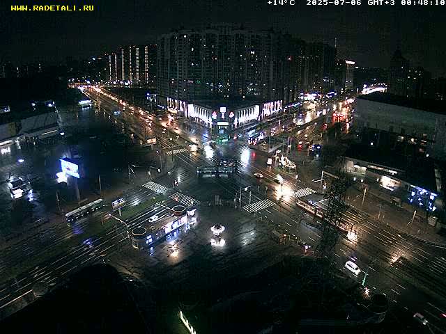Prospekt KolomyazhskiyXIspytateley Junc. & City Mall & Primorsky Dsct Skyline  Live Cam- Komendantsky Aerodrom, Primorsky, Saint Petersburg, Northwestern (Severo-Zapadnyy), Russia