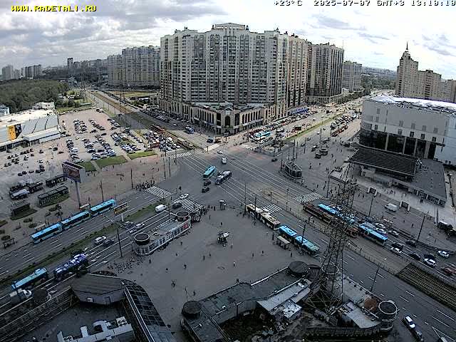 Prospekt KolomyazhskiyXIspytateley Junc. & City Mall & Primorsky Dsct Skyline  Live Cam- Komendantsky Aerodrom, Primorsky, Saint Petersburg, Northwestern (Severo-Zapadnyy), Russia