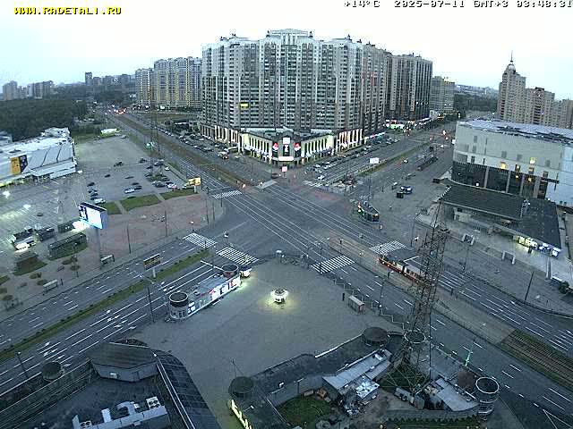 Prospekt KolomyazhskiyXIspytateley Junc. & City Mall & Primorsky Dsct Skyline  Live Cam- Komendantsky Aerodrom, Primorsky, Saint Petersburg, Northwestern (Severo-Zapadnyy), Russia
