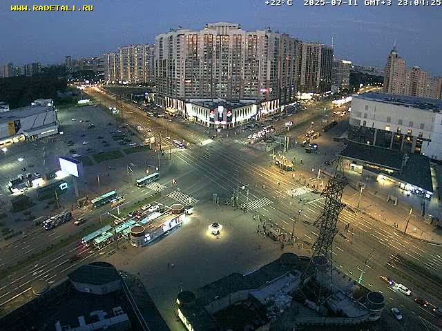 Prospekt KolomyazhskiyXIspytateley Junc. & City Mall & Primorsky Dsct Skyline  Live Cam- Komendantsky Aerodrom, Primorsky, Saint Petersburg, Northwestern (Severo-Zapadnyy), Russia