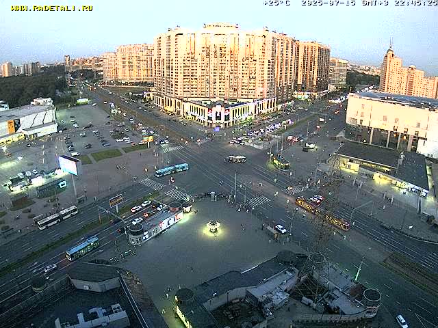 Prospekt KolomyazhskiyXIspytateley Junc. & City Mall & Primorsky Dsct Skyline  Live Cam- Komendantsky Aerodrom, Primorsky, Saint Petersburg, Northwestern (Severo-Zapadnyy), Russia