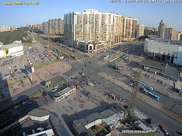 Prospekt KolomyazhskiyXIspytateley Junc. & City Mall & Primorsky Dsct Skyline  Live Cam- Komendantsky Aerodrom, Primorsky, Saint Petersburg, Northwestern (Severo-Zapadnyy), Russia