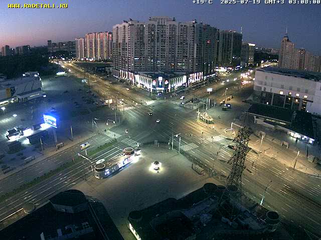 Prospekt KolomyazhskiyXIspytateley Junc. & City Mall & Primorsky Dsct Skyline  Live Cam- Komendantsky Aerodrom, Primorsky, Saint Petersburg, Northwestern (Severo-Zapadnyy), Russia